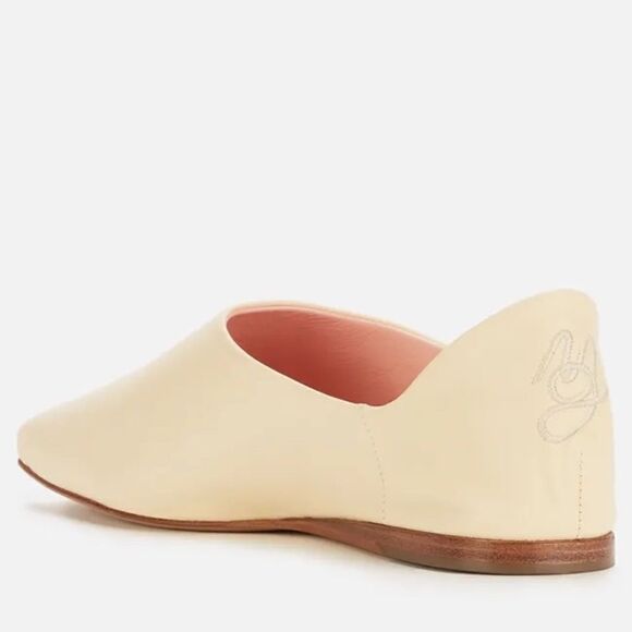 REVOLVE Mansur Gavriel Square Toe Leather Loafers - Crema - Picture 2 of 14